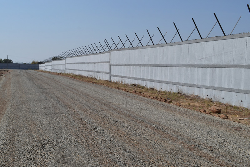 Security Wall construction at Lohagaon by Krishnae Infrastructure Pune